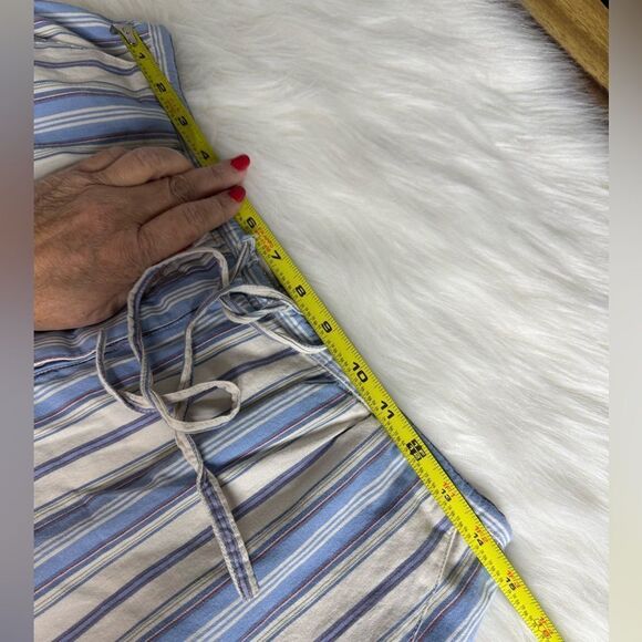 DKNY Classic Petite Striped Cropped Wide Leg Pants, Petite Small - Picture 9 of 13